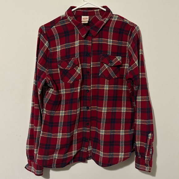 Mossimo Supply Co. Plaid Multicolor Button Down Flannel - Picture 1 of 4